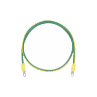 Jumper para Puesta a Tierra con Cable 8 AWG con Conectores de Ojo de 50 cm.