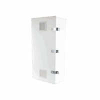 Gabinete para instalación de 3 Baterías PL110D12, Fabricado en L?mina Galvanizada, Accesorios para piso o poste (No incluidos)