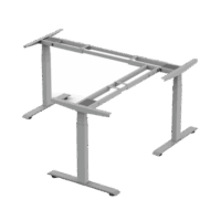 Base de Escritorio Motorizado Profesional Tipo L (3 Columnas) / Altura Ajustable 60-125cm / Estructura Estable / Funcionamiento Suave / 4 Preset de Posiciones / Color Gris / Soporta hasta 150Kg de carga