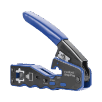 Herramienta de Corte y Terminado de Plugs Pass Through RJ45, Acero al Carb?n y Mango Ergonómico ABS + TPR.