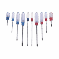 Juego de 10 Desarmadores Mango Pl?stico (Uso Ligero), Puntas magn?tica, 5 Puntas Planas (-) y 5 Puntas Phillips. (+)