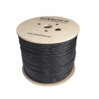 Bobina de Cable Siam?s Cat5E CCA + 2 Cables Gruesos (16 AWG) para Alimentar C?maras M?s Lejos / 305m / Instalación en Exterior / Uso Industrial para Climas Extremos