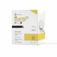 Bobina de cable de 100 m (328 ft) Cat5e, Aleación de Cobre y Aluminio (CCA), color Gris, Uso Interior.