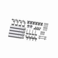 Caja de accesorios de aluminio  anodizado para montaje VEKTOR8R , arreglo 1X4 para techo