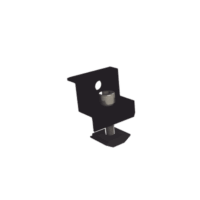 Sujetador final anodizado negro 30 mm y 35 mm para montaje de paneles solares en riel 5 y 8