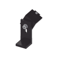 Soporte L para fijación de riel 5 Y 8  en techo de concreto anodizado negro