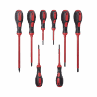 Juego de 8 Desarmadores con Aislante para Electricistas.