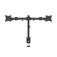 Montaje de Escritorio articulado para 2 monitores de 13 a 27" /  Soporta hasta 10 kg / Vesa 75 x 75 / 100 x 100 / Acero / Giro: 360?