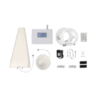 Kit Amplificador de señal Celular TRIPLE banda de frecuencia / Mejora las llamadas convencionales y VoLTE / Soporta los datos de las tecnolog?as 2G, 3G y 4G de TELCEL, AT&T y MOVISTAR / Puede cubrir hasta 2 espacios de 300 m2 cada uno.