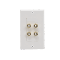 Placa de Pared |?Postes de Uni?n Tipo Banana | conexión para 2 Altavoces | Fácil Instalación | Conectores Chapados en Oro