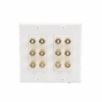Placa de Pared |?Postes de Uni?n Tipo Banana | conexión para 6 Altavoces | Fácil Instalación | Conectores Chapados en Oro