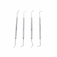 Juego de 4 herramientas con ganchos de apoyo para soldar.