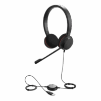 Jabra Evolve 20 DUO con conexión USB, micr?fono con cancelación de ruido de ultima generación, configuración Plug and Play (4999-829-209)