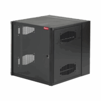 Gabinete AccessPlus de Montaje en Pared de 19in, Rieles Numerados y Roscados #10-32, Puerta con Ventana de Seguridad, 600 mm de Ancho, 637 mm de Profundidad, 12 UR, Color Negro