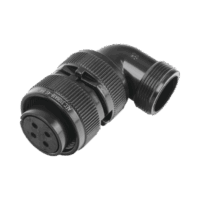 Conector Plug en ?ngulo Recto de 4 Contactos Hembra Soldables para Radio de Locomotora.