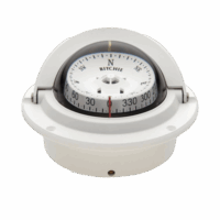 Br?jula serie Voyager en color blanco, cuenta con iluminación nocturna color verde.