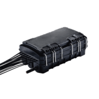 Caja de Distribución de Fibra ?ptica para 24 Empalmes, con 16 acopladores SC/APC simplex, Exterior IP65, Color Negro