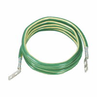 Jumper para Aterrizar Equipos, 6 AWG, con Terminal Doblada a 45 Grados, Para conexión a Tierra y Terminal Recta Para Equipos, 3.6 m de Largo