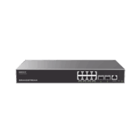 Switch Capa 3 PoE+ Administrable / 8 puertos 10/100/1000 Mbps + 2 Puertos SFP+ de 10 Gigabits / Hasta 120W / Compatible con GWN Cloud.