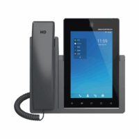 Tel?fono IP Android 11, 16 l?neas SIP con 16 cuentas, pantalla t?ctil  7", puertos Gigabit, Wi-Fi, Bluetooth, PoE, codec Opus, IPV4/IPV6 con gesti?n en la nube GDMS