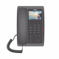 (H5W Color Negro)Tel?fono IP WiFi para Hotelería, profesional de gama alta con pantalla LCD de 3.5 pulgadas a color, 6 teclas programables para servicio rápido (Hotline) PoE