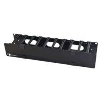 Organizador de Cable Horizontal RouteIT, Sencillo, Para Rack de 19in, 4in de profundidad, 2UR