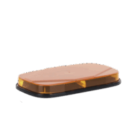 Mini barra de luces. 24 LED, 15 pulgadas, Highlighter LED, Ambar, Domo Ambar, Montaje Permanente, Ideal para Seguridad Privada