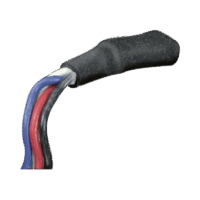 Envoltura Termocontra?ble Pared Delgada VW-1, Di?metro de 0.38" (9.5mm), Color Negro, Poliolefina Reticulada, Paquete de 25 Piezas.