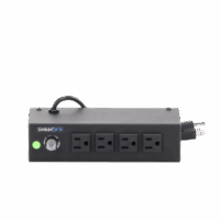 Tomacorriente de 4 Contactos (NEMA 5-15R) Voltaje Entrada/Salida: 120Vca/10A Max. Opción de Instalación en Escritorio o Pared