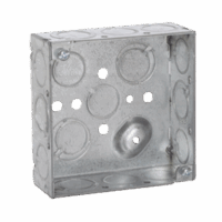 Caja Cuadrada 4 x 4"/Profundidad 1- 1/2"/ 10 Entradas de 1/2" y 6 TKO (1/2"-3/4").
