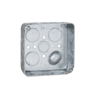 Caja Cuadrada 4 x 4"/Profundidad  1- 1/2"/ 11 Entradas de 3/4" y 1 de 1/2".