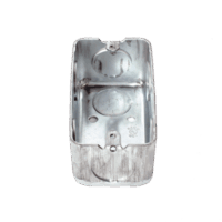 Caja (Chalupa) 4x2" / Profundidad 1-7/8" / 7 Entradas de 3/4" / Troquelada.