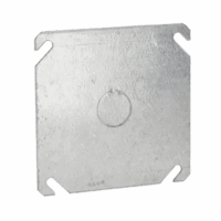 Tapa Cuadrada con Entrada de 1/2 para caja de 4".