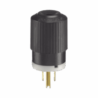 Clavija Negra 15 A 125 V CA 2 Polos 3 Hilos (NEMA 5-15P).