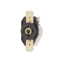 Recept?culo de Media Vuelta Industrial para Empotrar de 20 A 125 V CA 2 Polos 3 Hilos (Nema L5-20R).