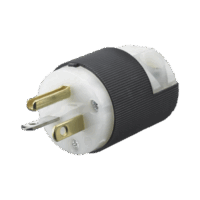 Clavija Entrada Recta/ 20 A 125 V/ 2 Polos 3 Hilos/ Nema 5-20 P/ Grado Industrial- Comercial.