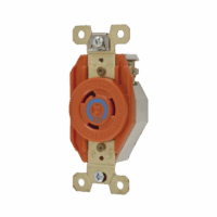 Recept?culo Sencillo de Media Vuelta/ 20 A 250 V CA / 2 Polos 3 Hilos / Nema L6-20R.