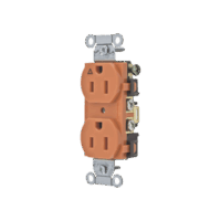 Contacto D?plex conexión a Tierra Aislada/ 15A 125V/ 2 polos 3 Hilos/ Nema 5-15R /Grado Comercial/ Color Naranja.