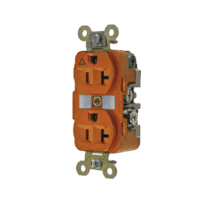 Contacto D?plex conexión a Tierra Aislada/ 20 A 125 V/ 2 polos 3 Hilos/ Color Naranja/ Nema 5- 20R/ Grado Industrial.