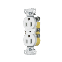 Contacto Duplex 15A 125V/ 2 Polos 3 Hilos/ Nema 5-15R/ Color Blanco.
