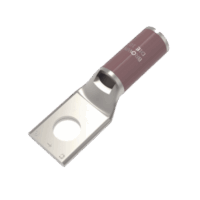 Zapata Terminal de Compresi?n de Cobre Electrol?tico Esta?ado de Ca??n Corto para Tornillo de 1/2" y Calibre 4 AWG.