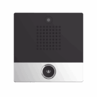 Mini video Intercomunicador para hotelería y hospitales, con dise?o elegante, PoE, c?mara 1Mpx, 1 botón, 1 relevador integrado de salida y entrada.