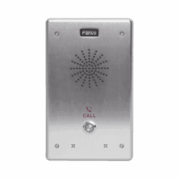 Intercomunicador IP, 2 l?neas SIP, 2 relevadores con botón para llamada, anti-Vandálico, IP65 e IK10, PoE