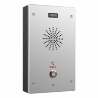 Intercomunicador IP, 2 l?neas SIP, 2 relevadores con botón para llamada, anti-Vandálico, IP65 e IK10, PoE