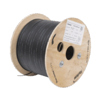 Carrete de 1 km de Fibra ?ptica Drop, Interior/Exterior G.657A2 Monomodo de 1 hilo (unifibra), Diel?ctrica, Forro Negro