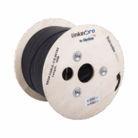 Carrete de 1 km de Fibra ?ptica Drop, Interior/Exterior G.657A2 Monomodo de 2 hilos (bifibra), Diel?ctrica, Forro Negro