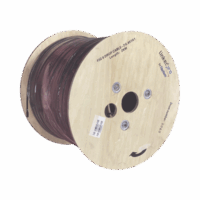 Carrete de 2 km de Fibra ?ptica A?rea Mini Figura 8 G.657A1 tipo Drop, Monomodo de 2 Hilos (bifibra), Color Negro