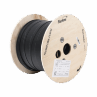 Carrete de 1 km de Fibra ?ptica A?rea Mini Figura 8 G.657A2 tipo Drop, Monomodo de 2 Hilos (bifibra), Color Negro