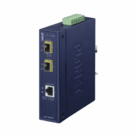 Convertidor de Medios Industrial de 1 Puerto Ethernet 10/100/1000 Base-T a 2 Puertos SFP 100/1000/2500 Base-X