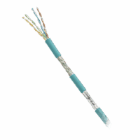 Bobina de Cable Blindado SF/UTP Categoría 5e de 4 pares, Uso Industrial con Resistencia al Aceite y Rayos UV, Multifilar 24/7 (Flexible), Color Azul Cerceta, Bobina de 305m